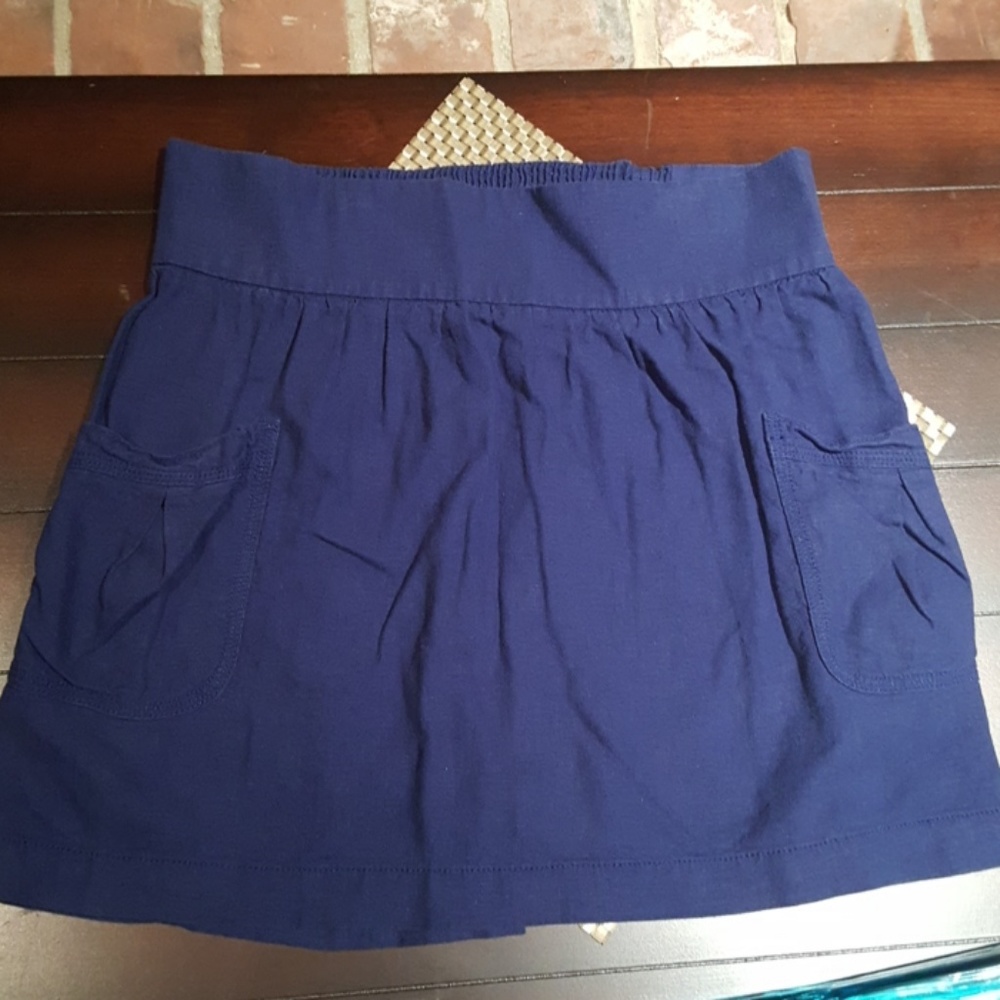 Like-Denim Short Flowy Skirt